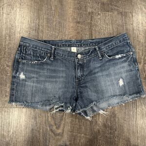 Abercrombie & Fitch Womens Shorts Sz10 VTG Y2K Distressed Jean Shorts